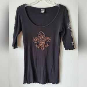 Women's Freedom a New Generation Ribbed Short Sleeve Top‎ Size Medium
